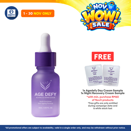 NUViT AGE DEFY Advanced Repair Serum 18mL | Helps Enhance Absorption & Skin Elasticity