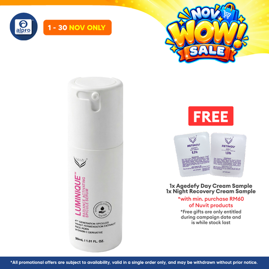 NUViT LUMINIQUE Radiance Activating Spicule Serum 30mL | Promotes More Refined & Radiant Skin