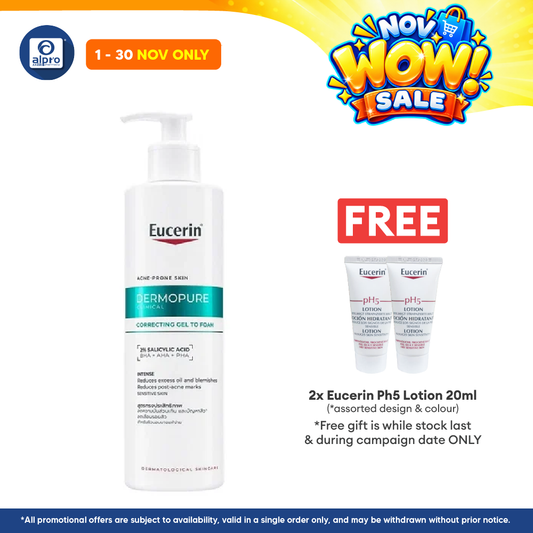 Eucerin Dermopure Clinical Correcting Gel To Foam 400ml | Clinically Tested