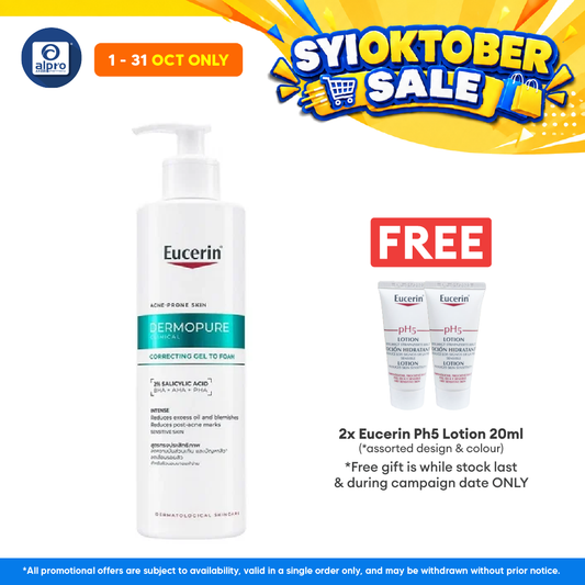 Eucerin Dermopure Clinical Correcting Gel To Foam 400ml | Clinically Tested