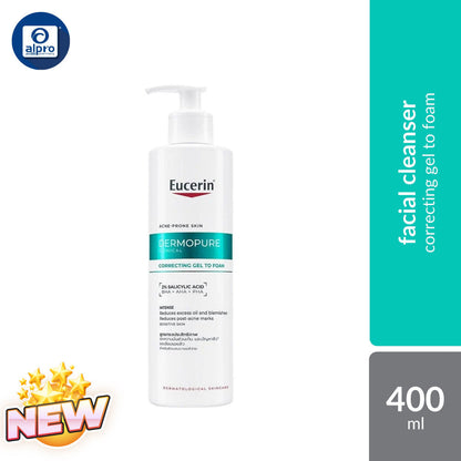 Eucerin Dermopure Clinical Correcting Gel To Foam 400ml | Clinically Tested Eucerin