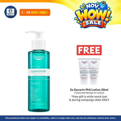 Eucerin Dermopure Clinical Purifying Cleanser 200ml | Fragrance & Soap Free