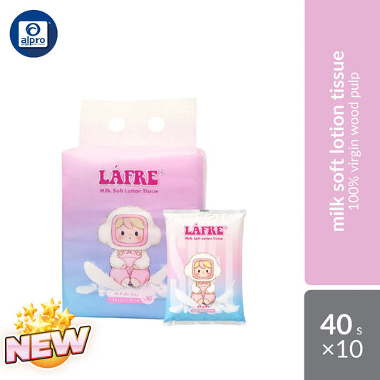 Lafre Milk Soft Lotion Tissue 40ply X 10s | Soft & Gentle Lafre