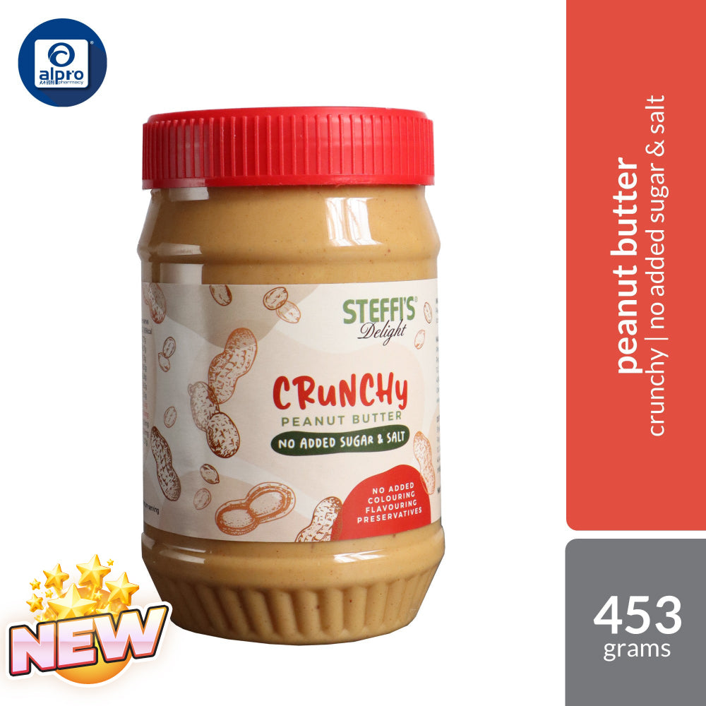 Steffi's Crunchy Peanut Butter 453g | No Added Sugar & Salt Steffi's
