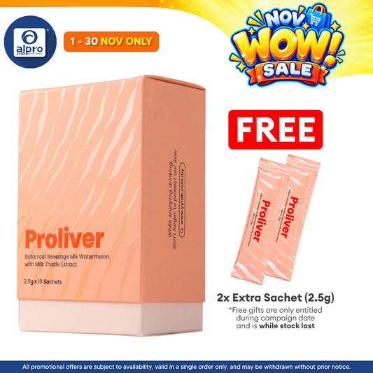 Proliver Botanical Beverage Mix Watermelon with Milk Thistle Extract 2.5g ×10s | Supports Overall Daily Wellness