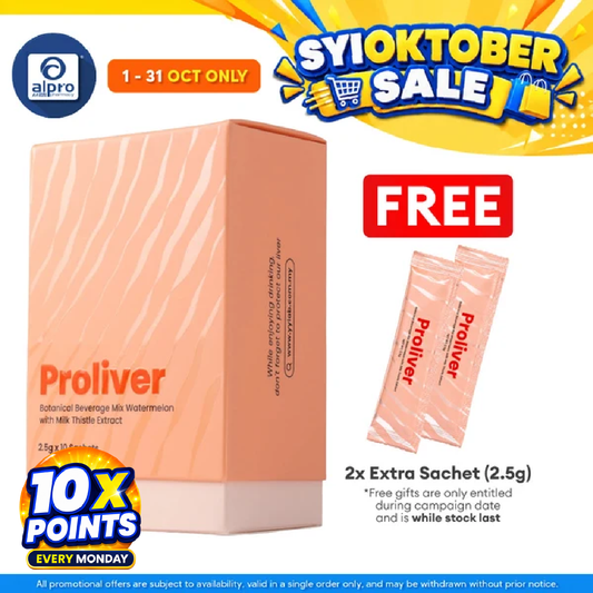Proliver Botanical Beverage Mix Watermelon with Milk Thistle Extract 2.5g ×10s | Supports Overall Daily Wellness