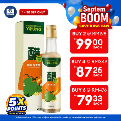 Shen Loon Young Coconut Vinegar (Honey) 265g | Daily Wellness Routine Shen Loon Young