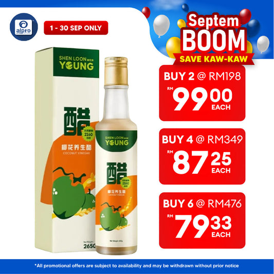 Shen Loon Young Coconut Vinegar (Honey) 265g | Daily Wellness Routine Shen Loon Young