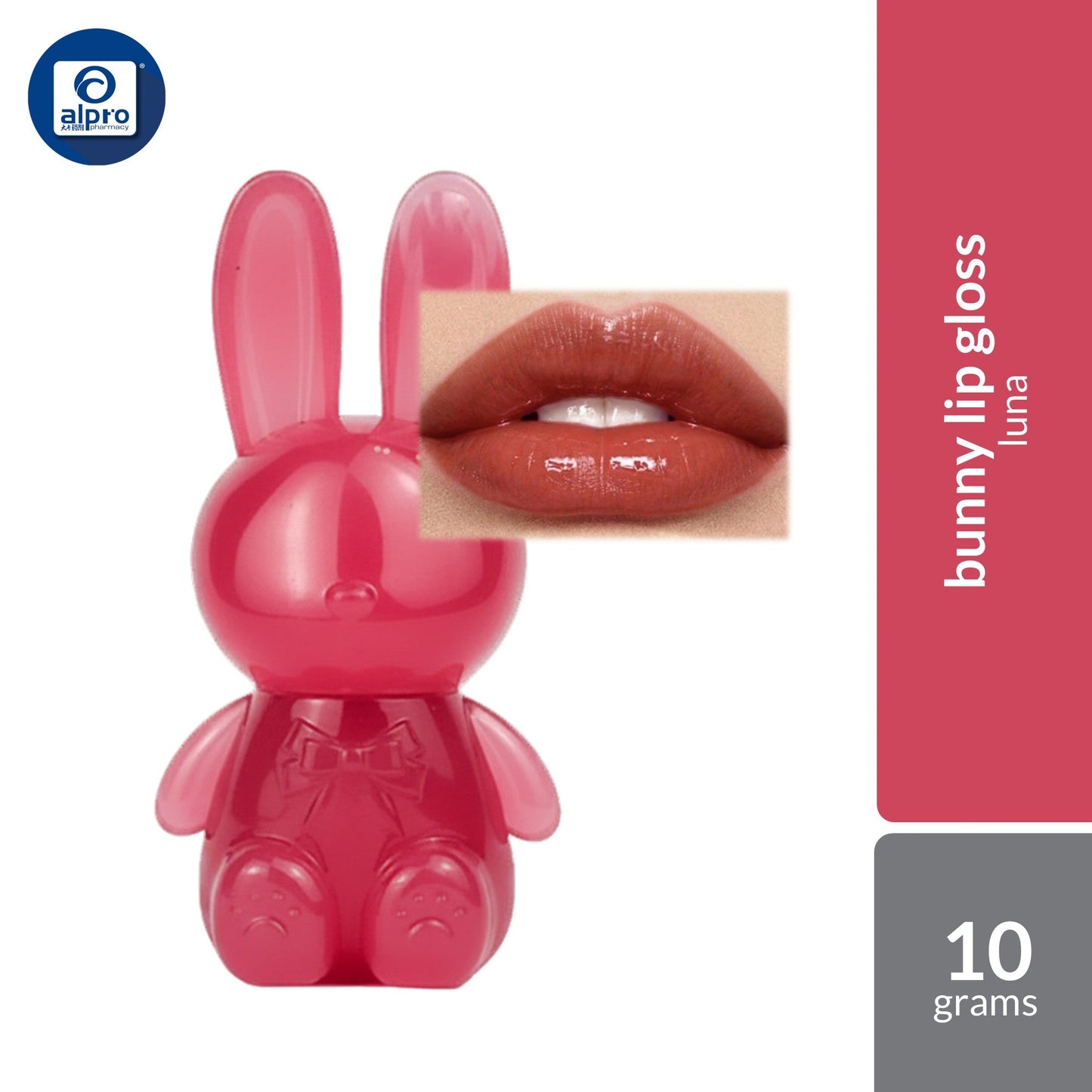 Bloop BL Happy Bunny Lip Care+Gloss (Blossom / Luna / Sunny / Petal / Cocoa / Sugar) 10g | Enriched with Sunflower Oil Bloop