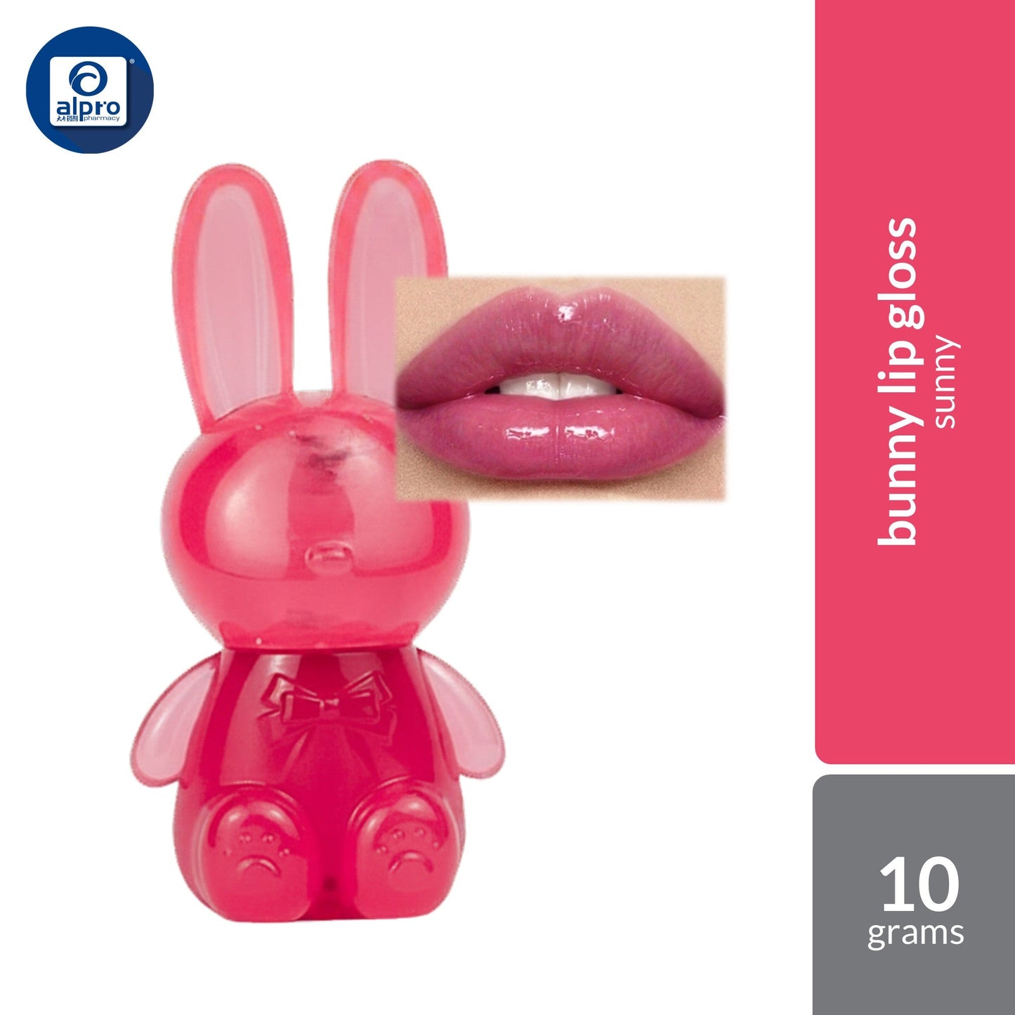 Bloop BL Happy Bunny Lip Care+Gloss (Blossom / Luna / Sunny / Petal / Cocoa / Sugar) 10g | Enriched with Sunflower Oil Bloop