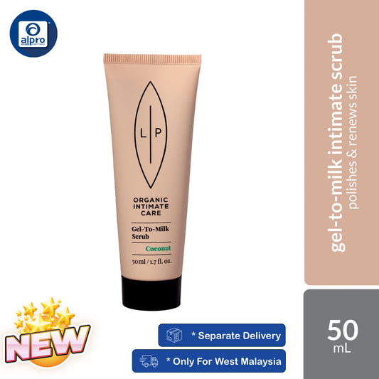 Lip Intimate Gel-To-Milk Scrub Coconut 50mL | Even Out Skin Tone & Renews Old Skin Lip Intimate Care