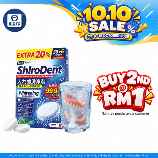 AGV Select Shirodent Daily Denture Cleaner 36s | Fresh and Clean