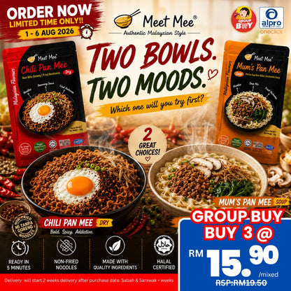 [Group Buy Delivery Starts: 8/9/2026] Meet Mee Pan Mee (Chili Dry/Soup) Group Buy