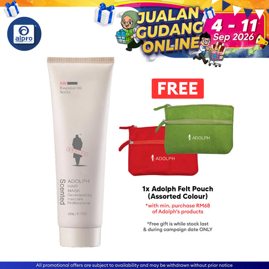 Adolph Essential Oil Scented Hair Mask 260g | Instantly Moisturising To Tame Frizz Adolph