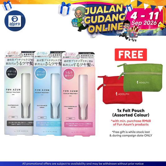 Fun Azum Premium Hair Treatment (Moist / Silky / Straight & Damage Repair 10g ×4s | Intensive Salon-Quality Hair Repair Fun Azum