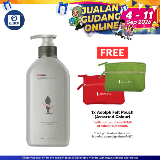 Adolph Tea Seed Nourishing Treatment 500g | Deeply Nourish & Repair Damaged Hair Adolph