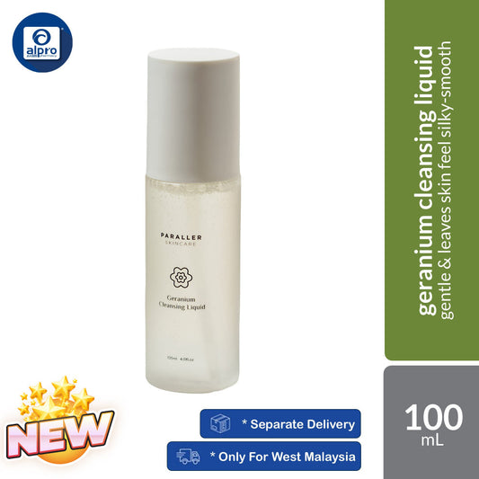 Paraller Skin Care Geranium Cleansing Liquid 100mL | Gentle Cleansing & Leaves Skin Feel Silky-Smooth Paraller Skin Care