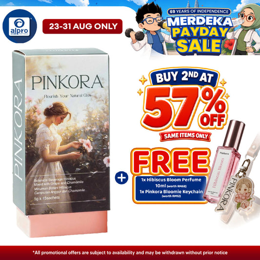 Pinkora Blossie Oral Beauty Drink (Botanical Beverage Hibiscus) 5g ×15s | Supports Skin Health & Radiance Within Paraller Skin Care
