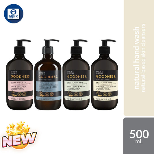 Baylis & Harding Goodness Hand Wash (Assorted Scents) 500mL | Natural-Based Cleansers Baylis & Harding