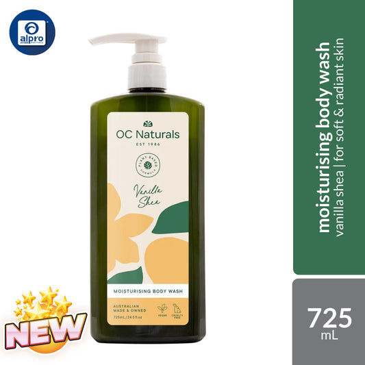OC Naturals Moisturising Body Wash (Vanilla Shea / Rose & Patchouli / Mango & Papaya) 725mL | For Soft & Radiant Skin OC Naturals