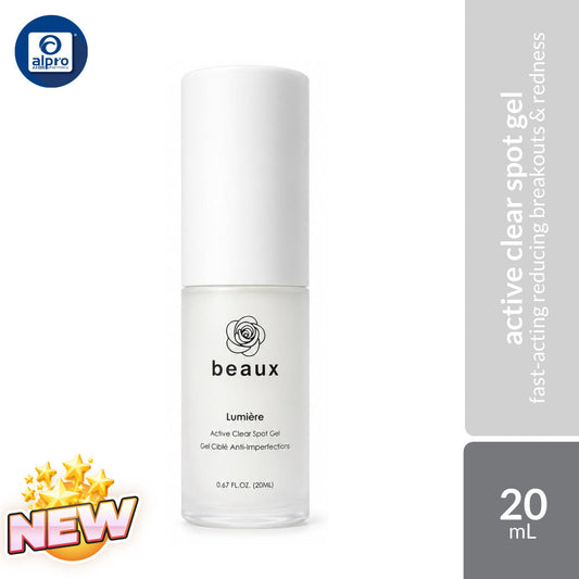 Beaux Active Clear Spot Gel 20mL | Fast-Acting Reducing Breakouts & Redness Beaux