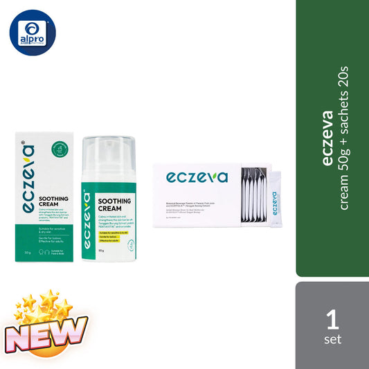Eczeva Cream 50g + Eczeva Sachets 20s | Practical Combination Eczeva