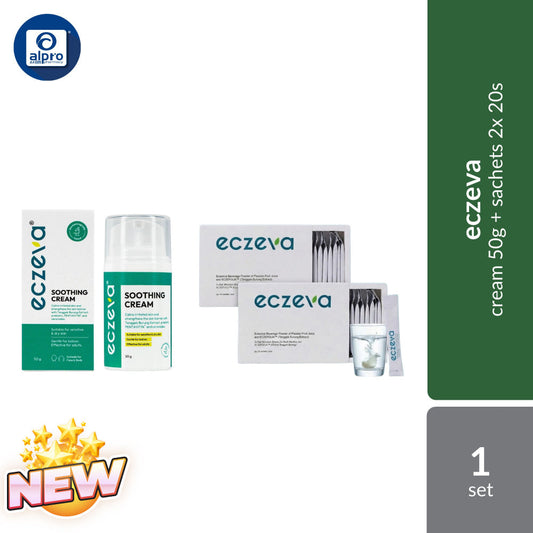 Eczeva Cream 50g + Eczeva Sachets 2x 20s | Complete Care Eczeva
