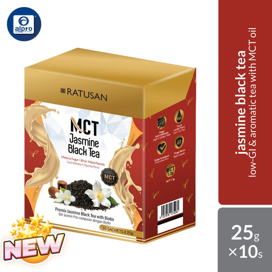 Ratusan MCT Jasmine Black Tea 25g × 10s | Aromatic Jasmine Tea with MCT Oil & Low-GI Gula Melaka Ratusan