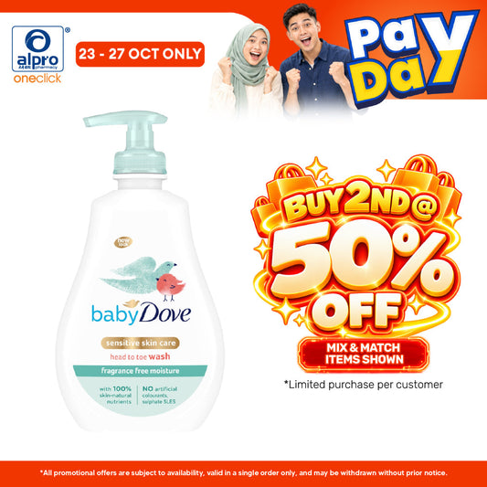 Baby Dove Head-To-Toe Wash Sensitive Skin Care 400mL | Fragrance-Free & Hypoallergenic Baby Wash for Sensitive Skin