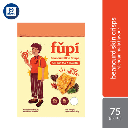Fupi Beancurd Skin Crisps (Sichuan Mala / Hotpot Tomato / Seaweed Wasabi / Thai Green Curry) 75g | High Protein & Fibre