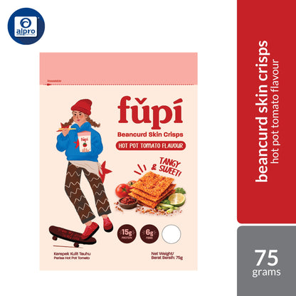 Fupi Beancurd Skin Crisps (Sichuan Mala / Hotpot Tomato / Seaweed Wasabi / Thai Green Curry) 75g | High Protein & Fibre