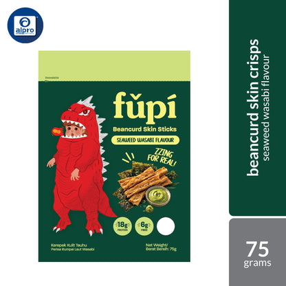 Fupi Beancurd Skin Crisps (Sichuan Mala / Hotpot Tomato / Seaweed Wasabi / Thai Green Curry) 75g | High Protein & Fibre