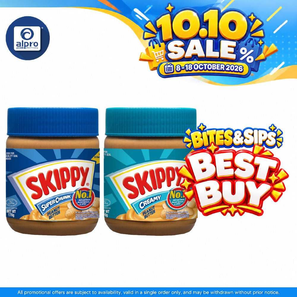 Skippy Peanut Butter (Creamy / Chunky) 170g | No Stirring Required & Vegan Friendly