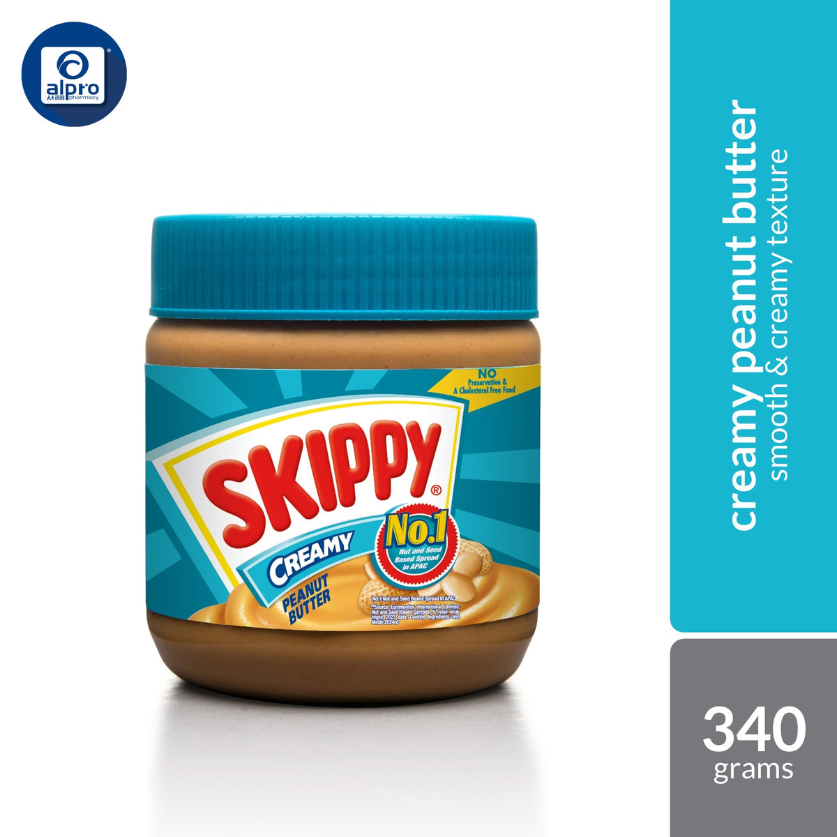 Skippy Peanut Butter (Creamy/Chunky) 340g | No Stirring Required & Vegan Friendly