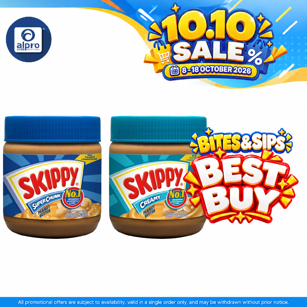 Skippy Peanut Butter (Creamy/Chunky) 340g | No Stirring Required & Vegan Friendly