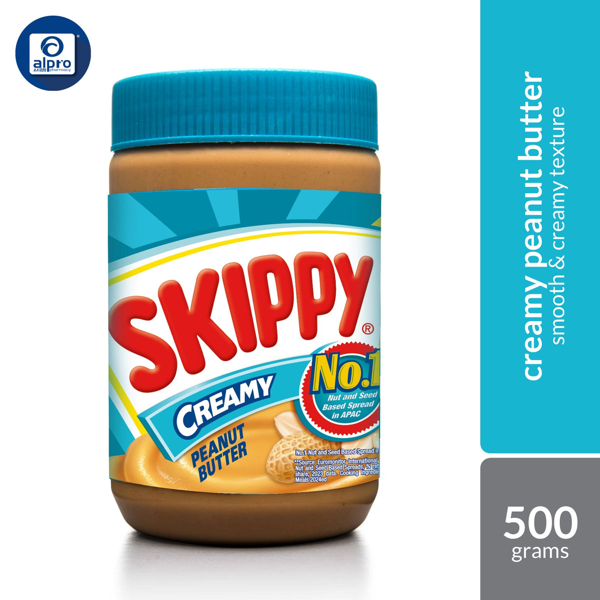 Skippy Peanut Butter (Creamy/Chunky) 500g | No Stirring Required & Vegan Friendly
