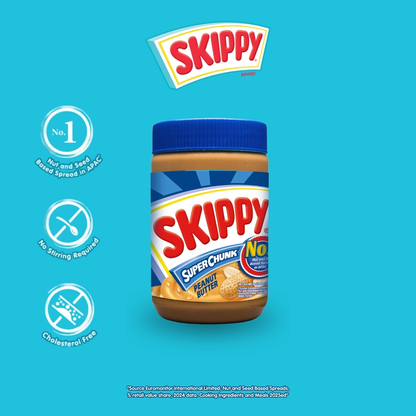 Skippy Peanut Butter (Creamy/Chunky) 500g | No Stirring Required & Vegan Friendly