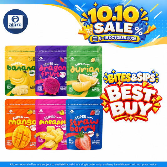 Superbits Freeze Dried Fruits (Banana / Dragon Fruit / Durian / Mango / Pineapple / Strawberry) 15g | Light & Crunchy