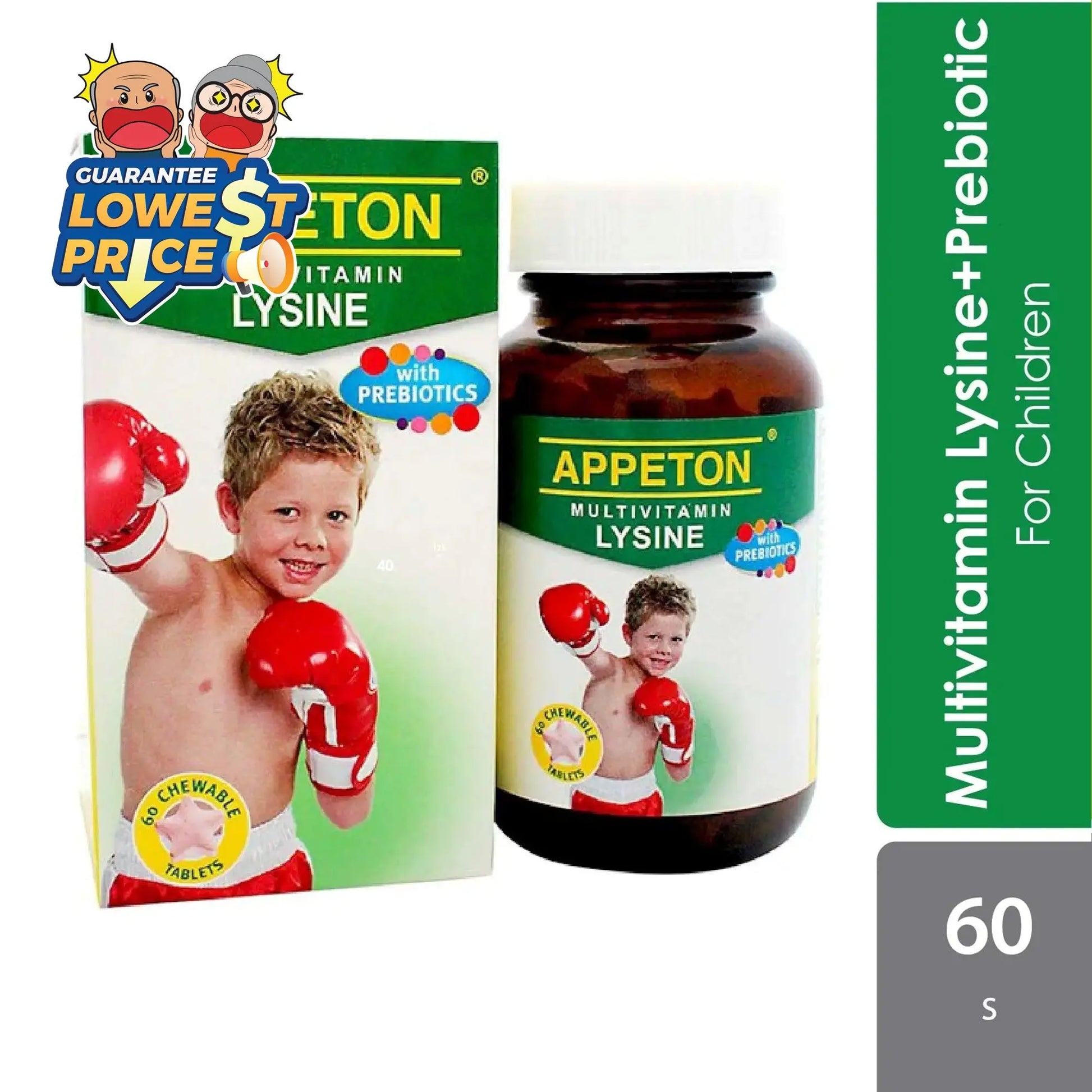 Appeton Multivitamins Lysine & Prebiotic 60s | Digestive Care Appeton