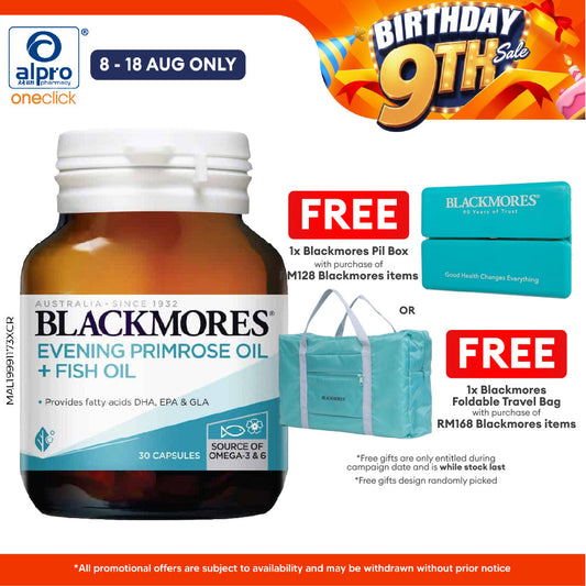 Blackmores Evening Primrose Oil + Fish Oil 30s | Anti-Inflamation Blackmores