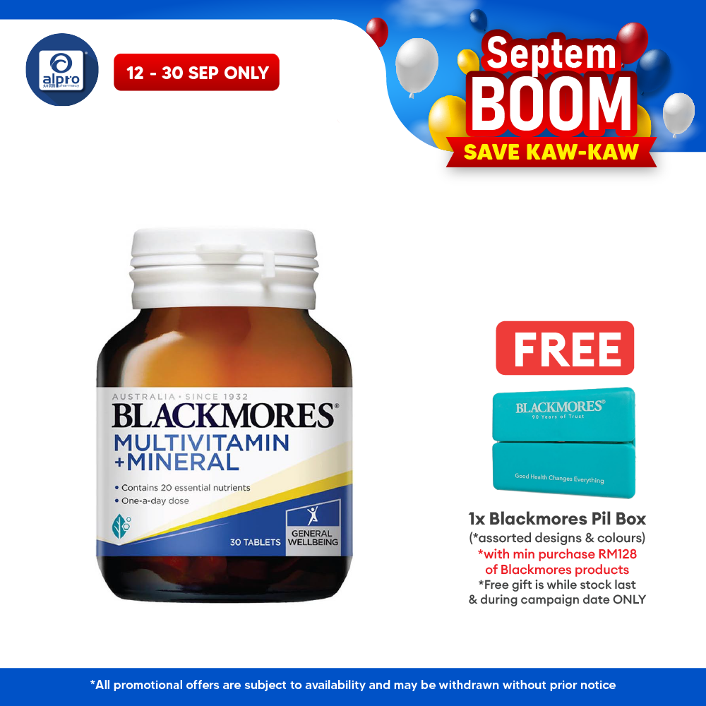 Blackmores Multivitamins + Minerals 30s | General Well-being