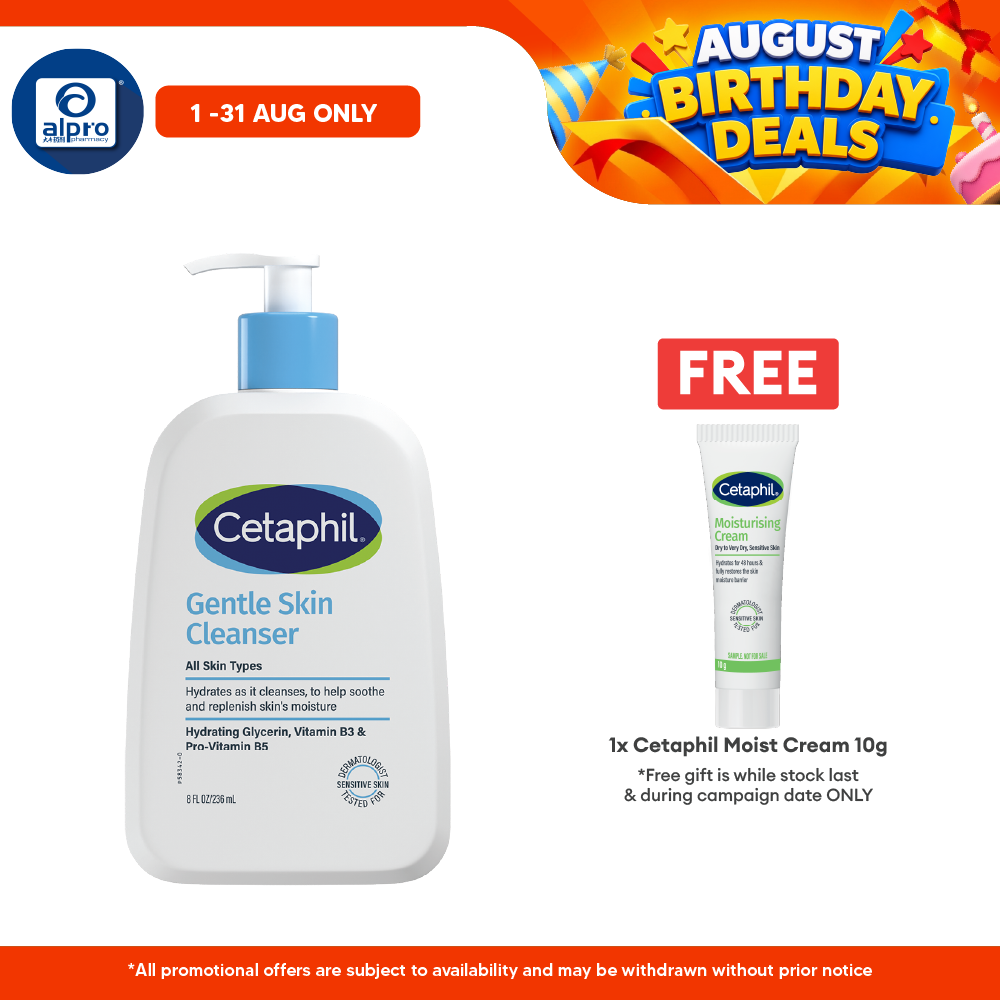 Cetaphil Gentle Skin Cleanser 236ml | Provides Deep Cleanse Cetaphil