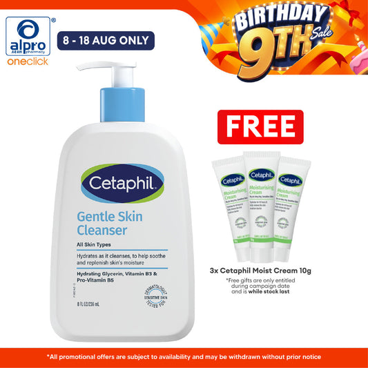 Cetaphil Gentle Skin Cleanser 236ml | Provides Deep Cleanse Cetaphil