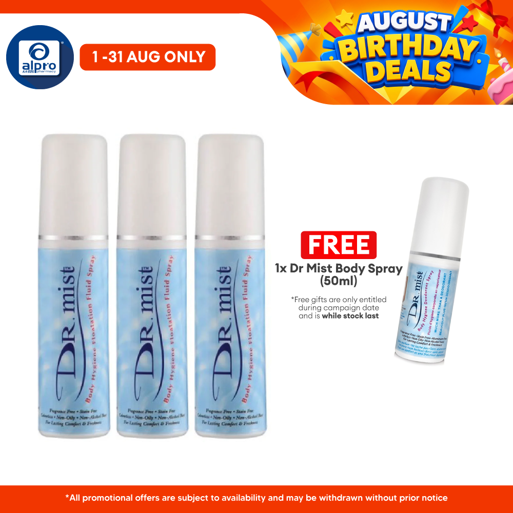 Dr. Mist Deodorant Spray Promo Pack 75ml 3s Dr.Mist