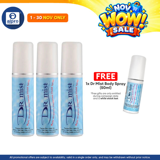 Dr. Mist Deodorant Spray Promo Pack 75ml 3s