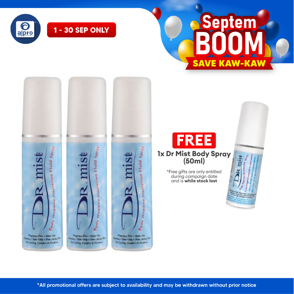 Dr. Mist Deodorant Spray Promo Pack 75ml 3s Dr.Mist