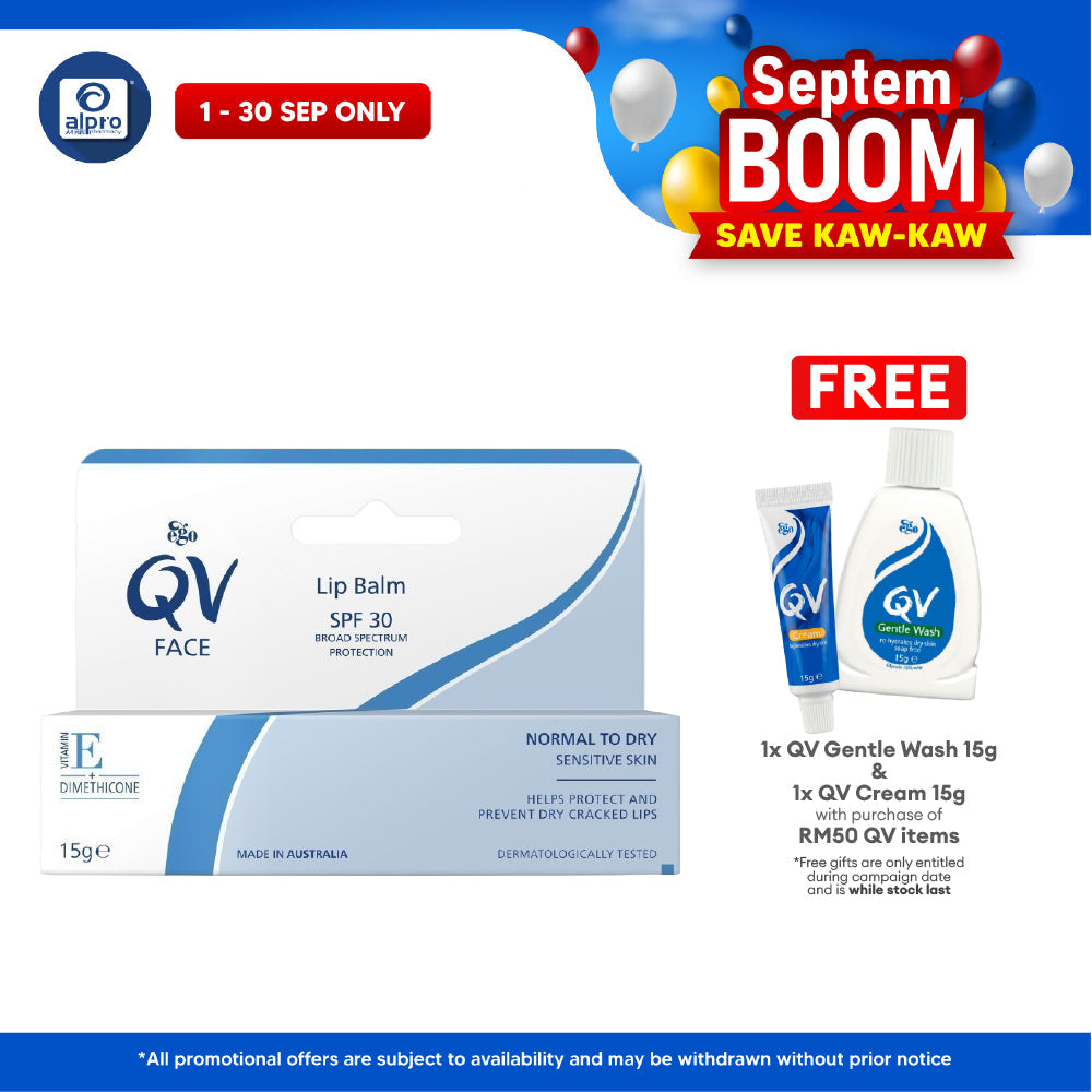 Ego QV Lip Balm Spf30 15g | For Dry and Sensitive Lips QV