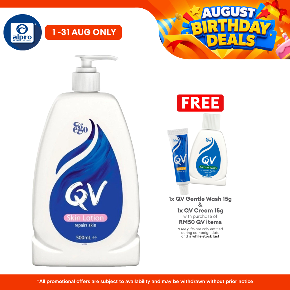 Ego QV Skin Lotion 500ml | Repairs and Soothes Dry skin QV
