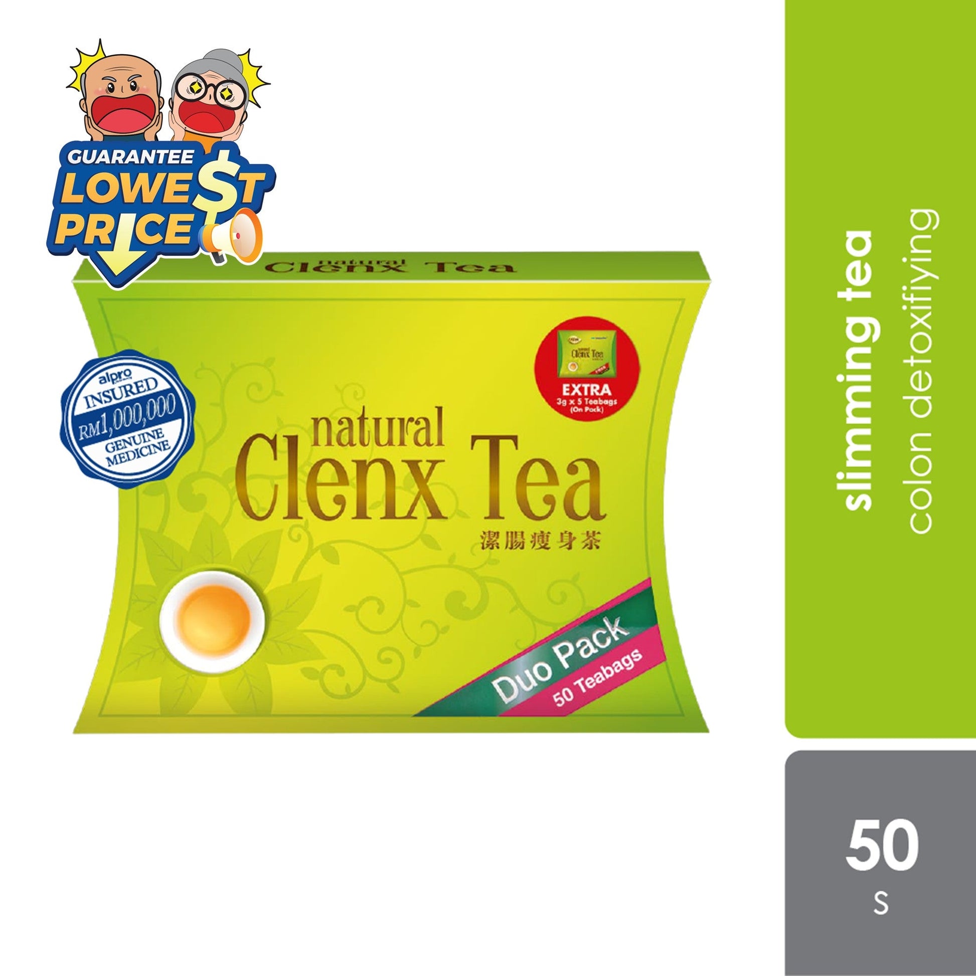 NH Detoxlim Natural Clenx Tea 50s | Slimming Tea NH Detoxlim