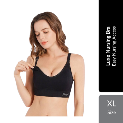 Shapee Luxe Nursing Bra 1s | Wire-Free Comfort & Easy Nursing Access For Breastfeeding Mothers Shapee